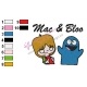 Mac and Bloo Fosters Home for Imaginary Friends Embroidery Design